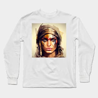 Powerful Egyptian Warrior Woman #4 Long Sleeve T-Shirt